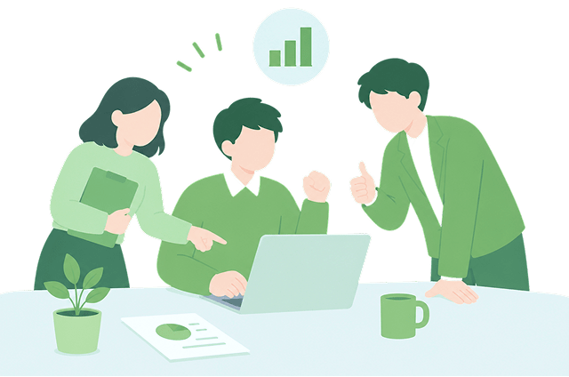 チームで成果を出せる人イメージ