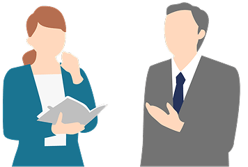 女性社員と男性社員イメージ